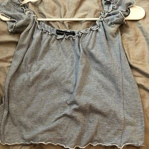 Rare brandy off the shoulder crop top